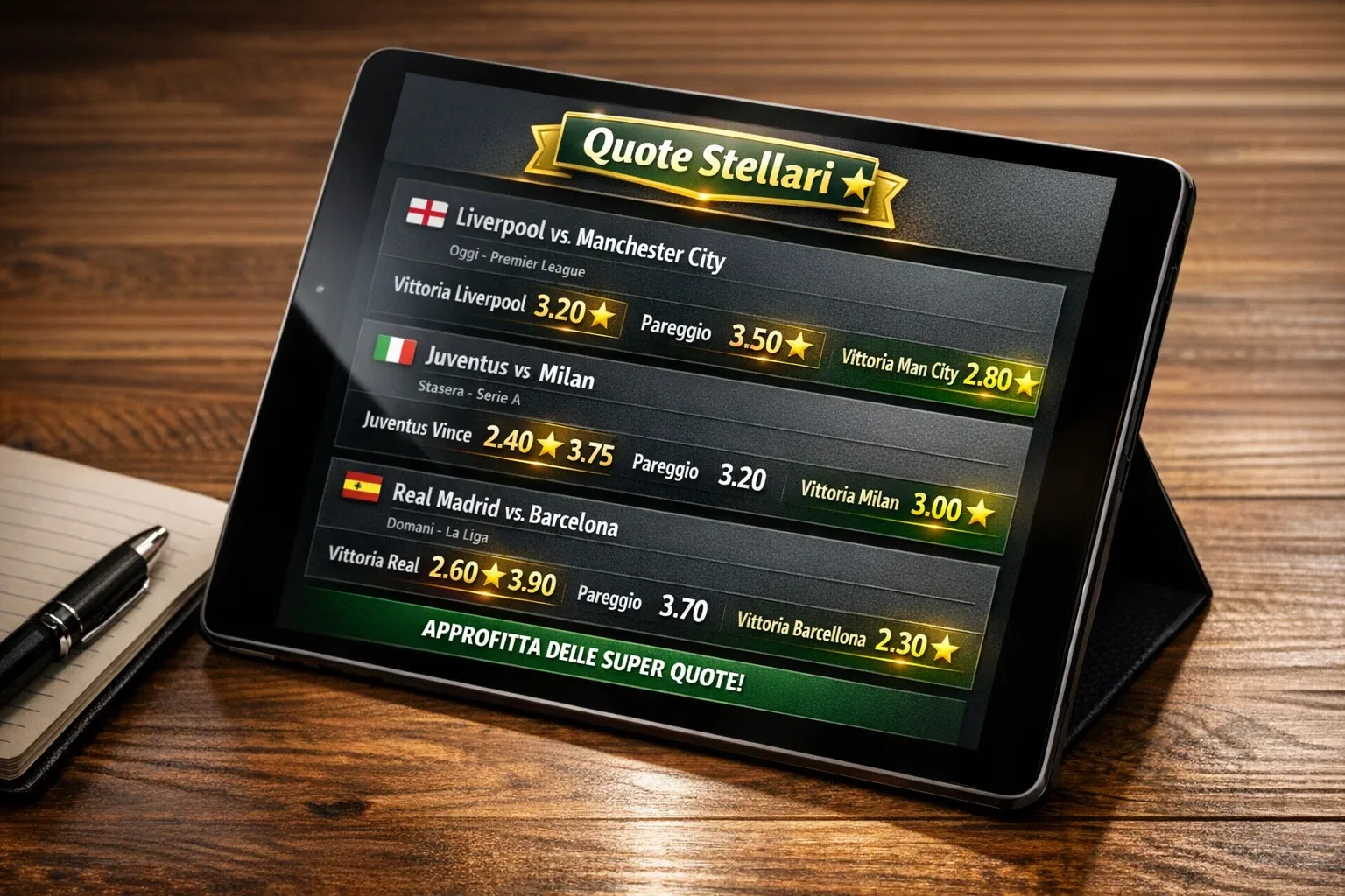Quote maggiorate e Quote Stellari Better sui big match